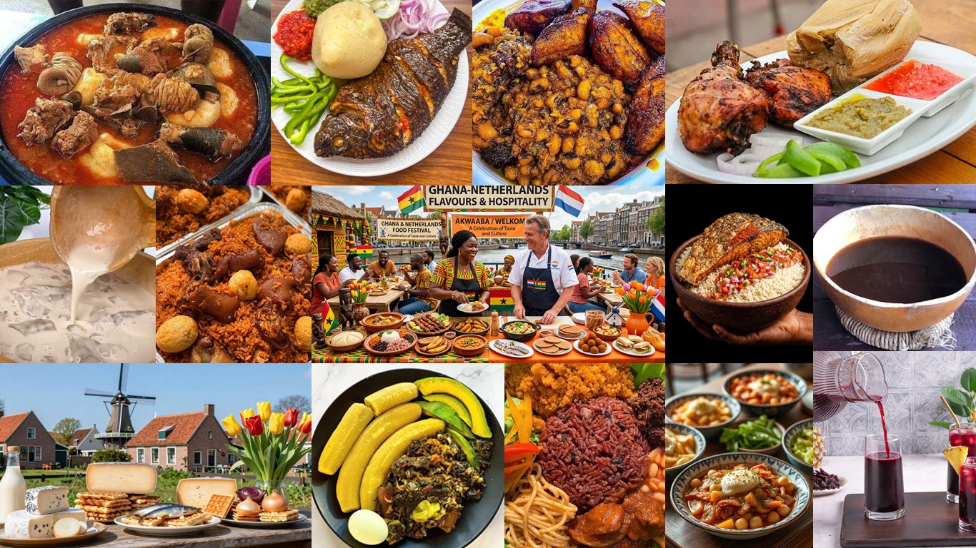 Colourful local food served on a table