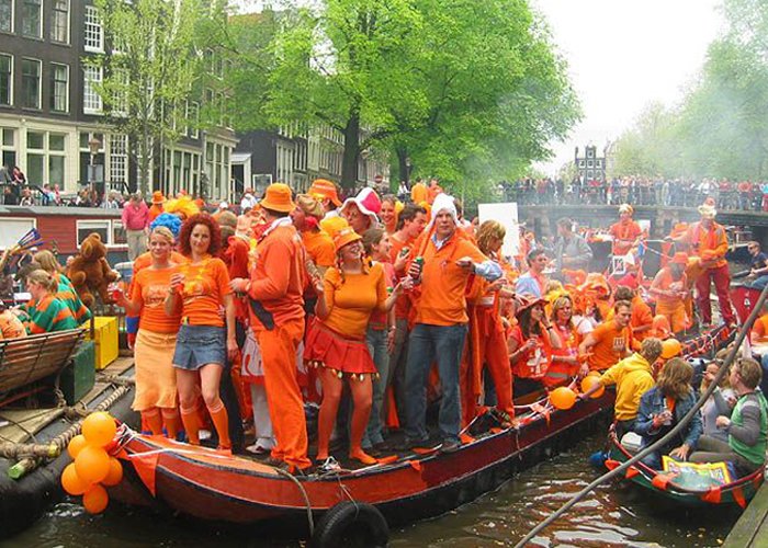 Amsterdam canal and historic European architecture